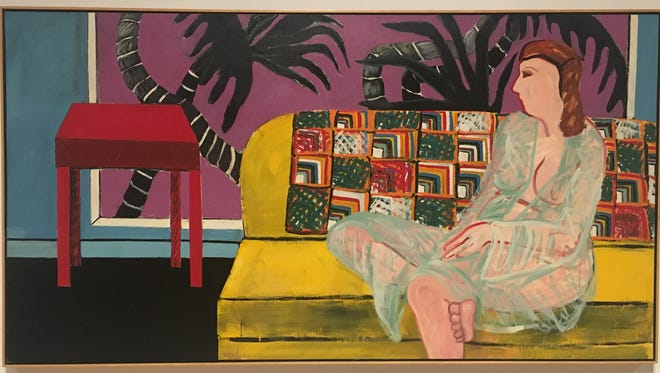 "Girl With Green Negligee" (1972) by Joan Brown was donated to the Phoenix Art Museum in 1996 but need some conservation work, so it is being exhibited for the first time in the museum's "In the Company of Women" show.