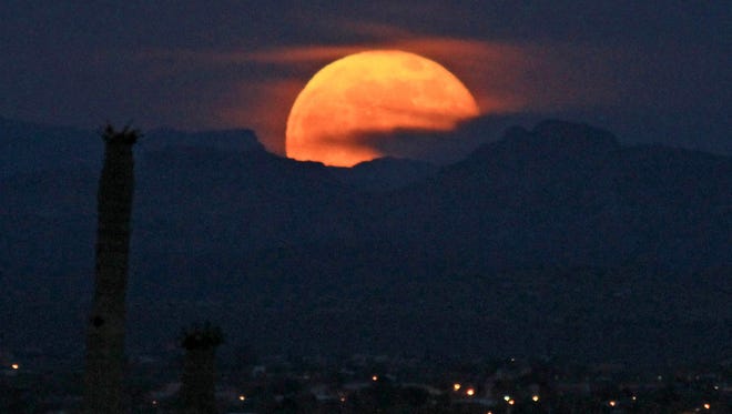 A "Supermoon" captured in Mesa in June 2013.