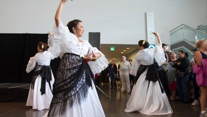 The Filipiniana Dance Troupe perform a cross cultural spanish-filipino dance during the La Gran Fiesta at the Scottsdale Center for the Performing Arts, Sunday, March 1, 2015, in Scottsdale, Ariz.