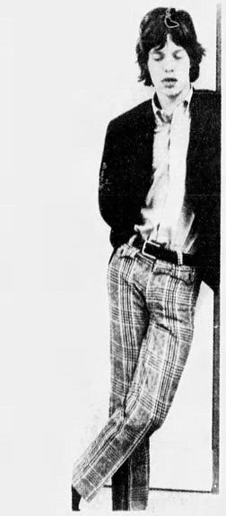 A Mick Jagger photo that appeared in The Arizona Republic on Jan. 2, 1966.