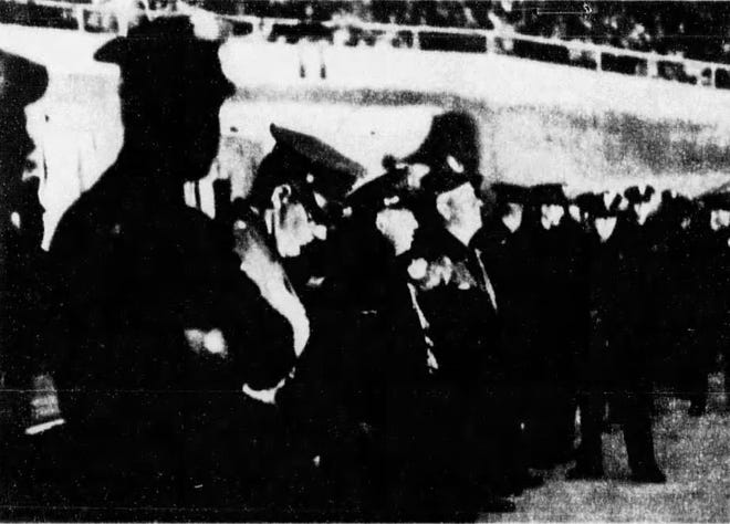 "A human barricade" is pictured at The Rolling Stones concert in this photo that appeared in The Arizona Republic on Jan. 2, 1966.
