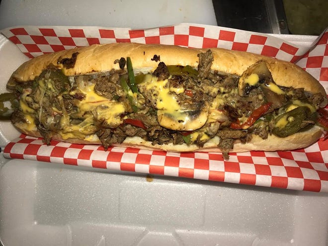 Sublime Cheesesteaks Serves: Cheese steaks and tornado potatoes. Menu sample: The Sublime is steak, Cheez Whiz, provolone, grilled onions, green peppers, mushrooms, jalape ñ os and red peppers. The Gaucho is steak, provolone, grilled onions, green peppers and chimichurri sauce. The Original is steak, Cheez Whiz, grilled onions and green peppers. Details: facebook.com/SublimeCheesesteaks .