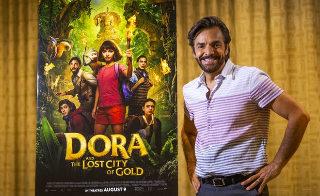 Eugenio Derbez, who plays Alejandro, promotes "Dora and the Lost City of Gold" Aug. 6, 2019.