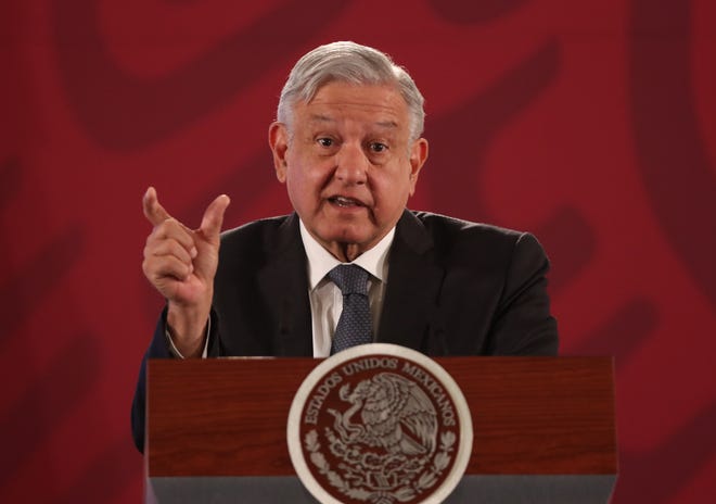 El presidente de México, Andrés Manuel López Obrador, ofrece una rueda de prensa matutina este viernes, en el Palacio Nacional de Ciudad de México (México).