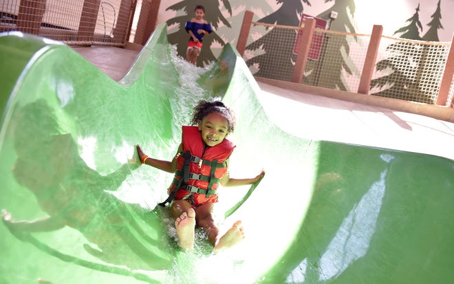 The Whooping Hollow at the Great Wolf Lodge Arizona near Scottsdale has kid-size slides for younger guests.