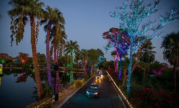This year, Phoenix Zoo will offer walking and driving options for its annual ZooLights display.