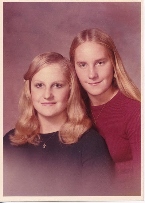 Leslie Bowdoin James, left, was 23 when her sister, Deana Lynne Bowdoin, right, was murdered at the age of 21. The sisters grew up in the Valley.