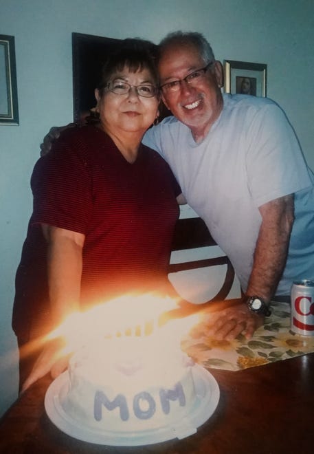 Ginny Herman on her 68th birthday in 2014. Ginny and her husband Herman Castillo, both died 33 days apart of COVID-19 this year.