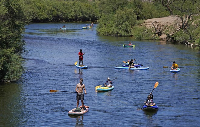 Outdoor enthusiasts enjoy the Salt River on May 29, 2021.