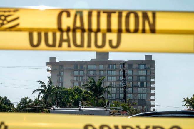 Vista del edificio residencial en Surfside (Miami-Dade) que sufrió un derrumbe el pasado 24 de junio.