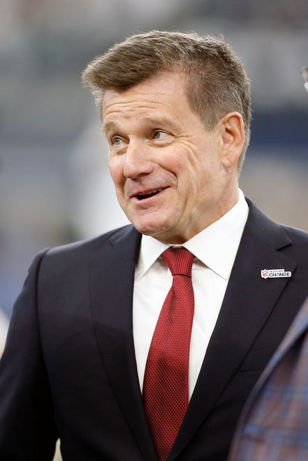 Jan 2, 2022; Arlington, Texas, USA; Arizona Cardinals owner Michael Bidwill on the field before the game against the Dallas Cowboys at AT&T Stadium. Mandatory Credit: Tim Heitman-USA TODAY Sports
