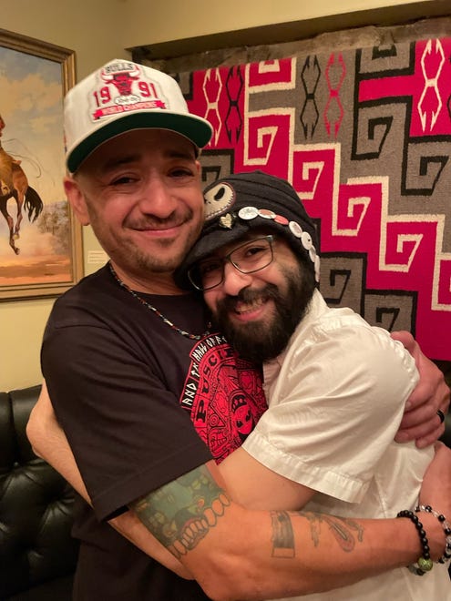 “No matter what family you have, blood or nonblood, keep them close and always tell them you love them and hold them close,” said Jose's son, David, pictured here with him.