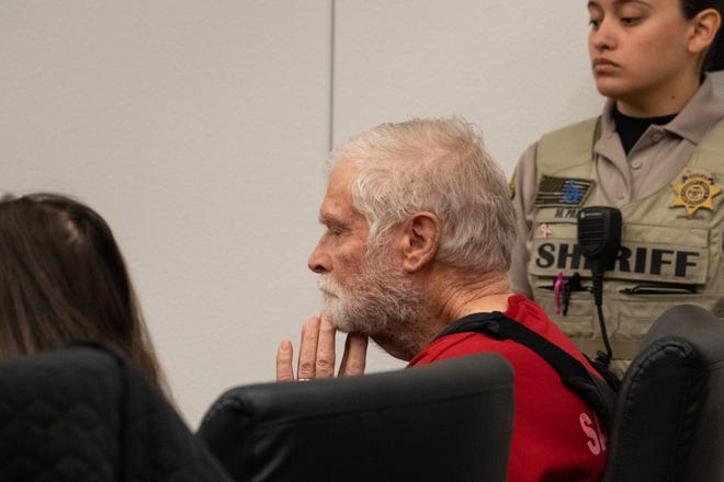 George Alan Kelly listens during his preliminary hearing on Feb. 22, 2023, in Nogales.